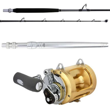 Shimano Terez TZBWHS57HA / Tiagra TI50WLRSA BW High Speed Trolling Standup Combo - UB2-SLV