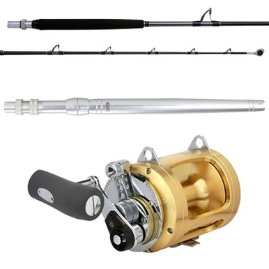 Shimano Terez TZBWHS68HA / Tiagra TI50WLRSA BW High Speed Trolling Standup Combo - UB2-SLV