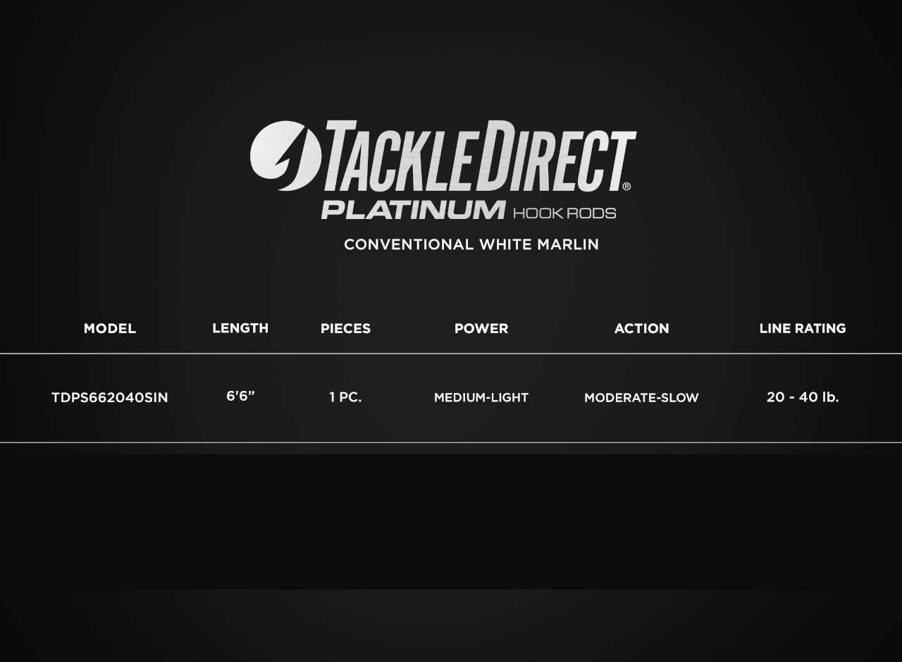 Shimano Tyrnos 30II / Platinum Hook TDPS662040SIN White Marlin Combo 5 Shimano Tyrnos 30II / Platinum Hook TDPS662040SIN White Marlin Combo - Image 3